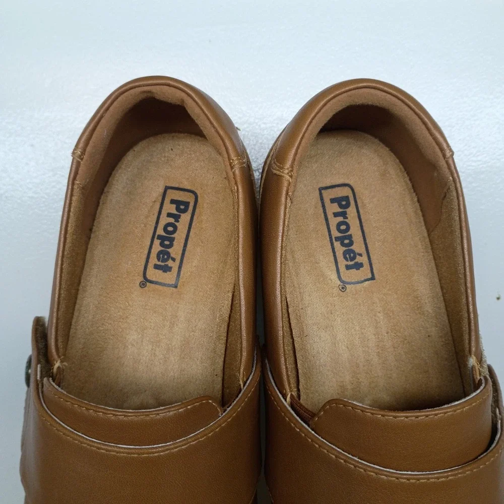 Propet Wallis Brown Leather Loafers Flats Shoes Women's Size 12 EE Comfort